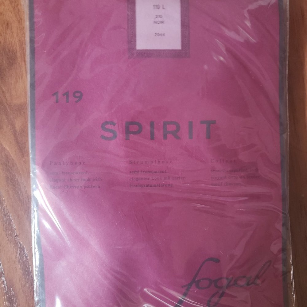 Fogal black pantyhose, size L, black